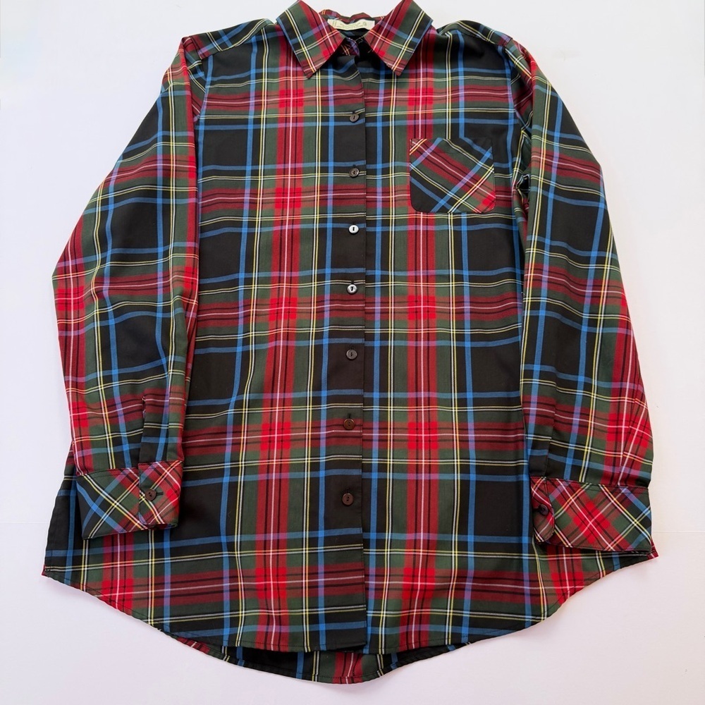 Woman’s Orvis Long Sleeve Plaid Shirt Size 14 - Picture 1 of 8